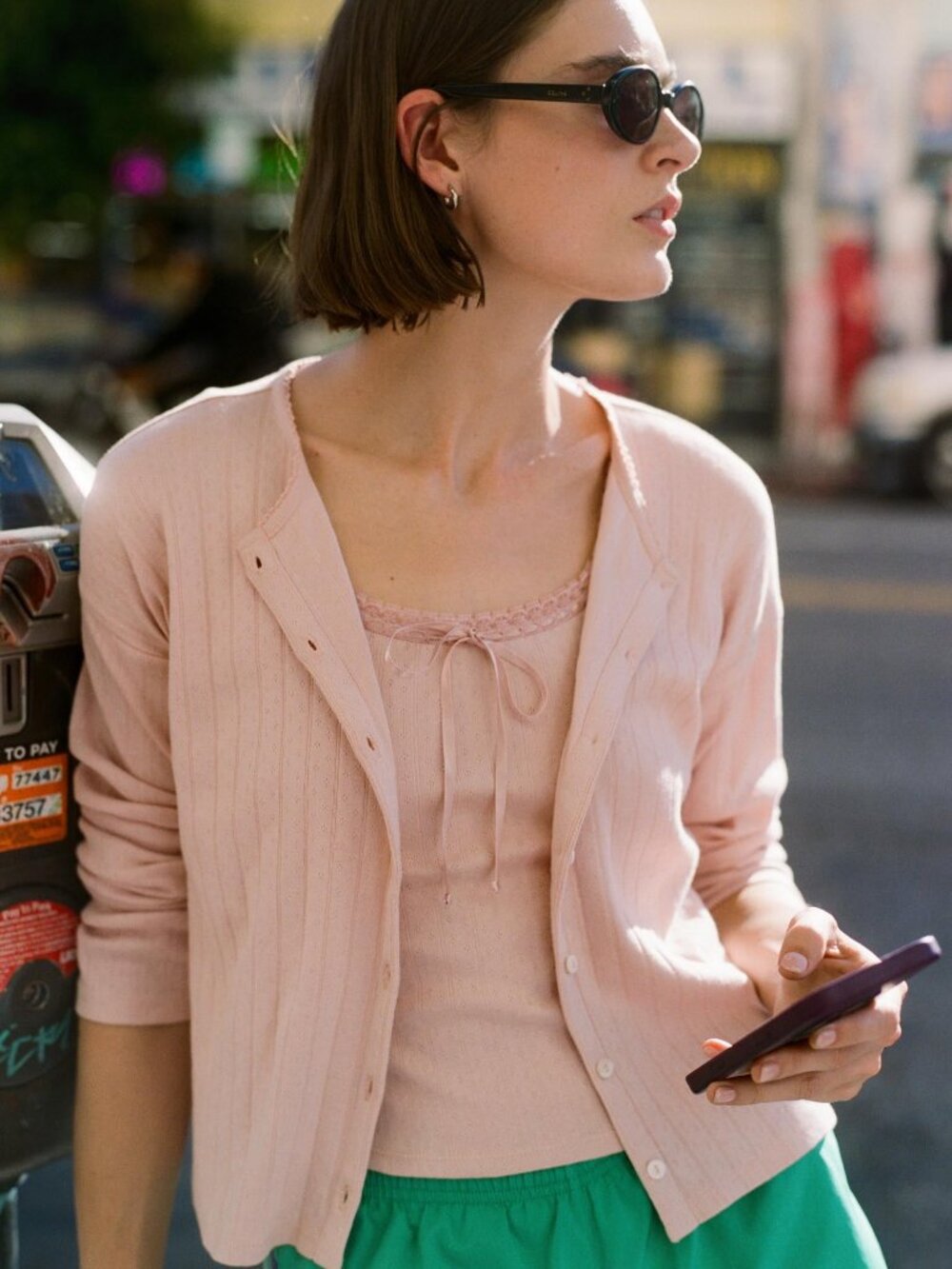 The Alison Cardigan | Lotus Regenerative Pointelle